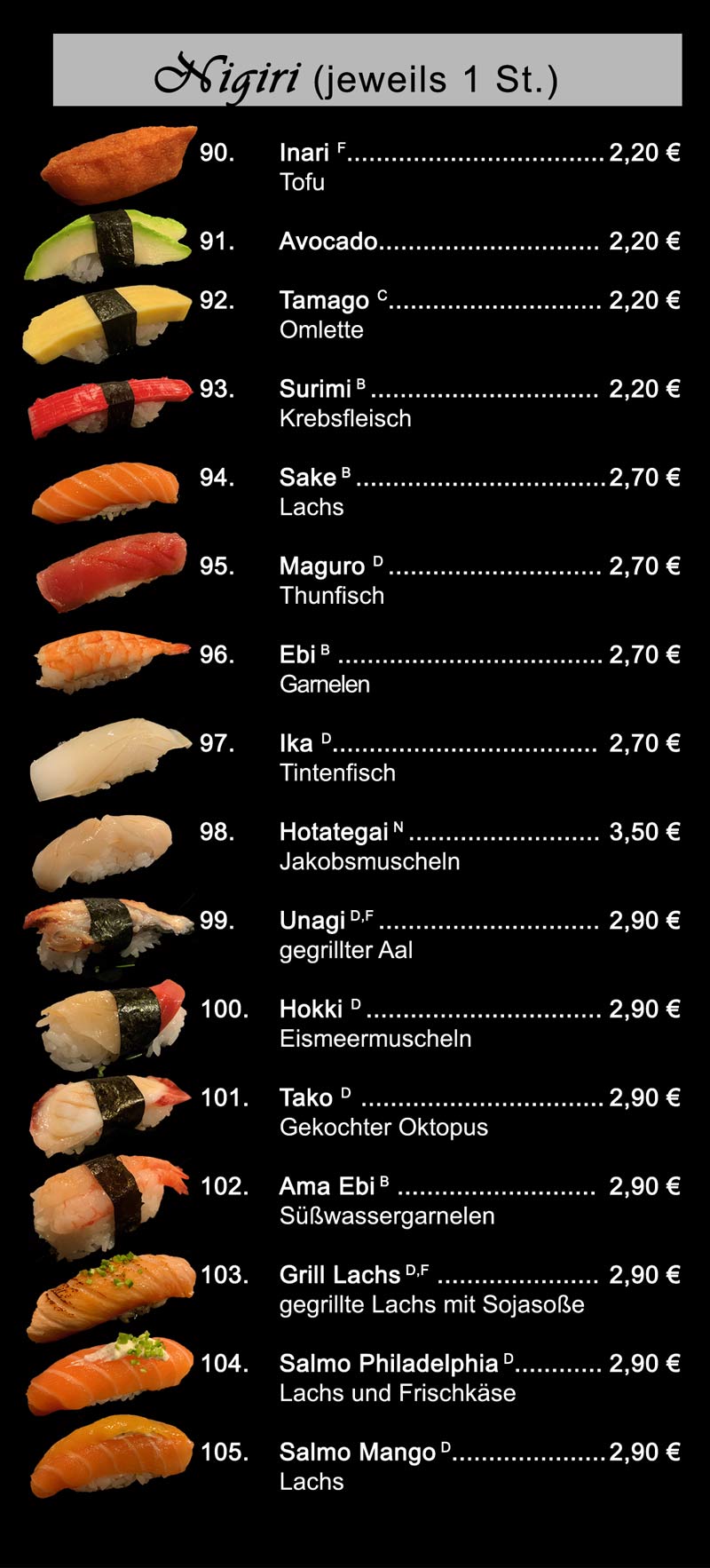 a la carte Miyabi